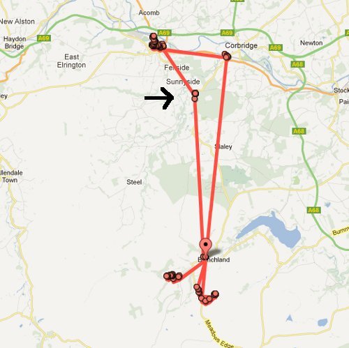 map for geocaching day 3