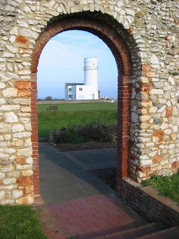 Lighthouse and chapel ruins